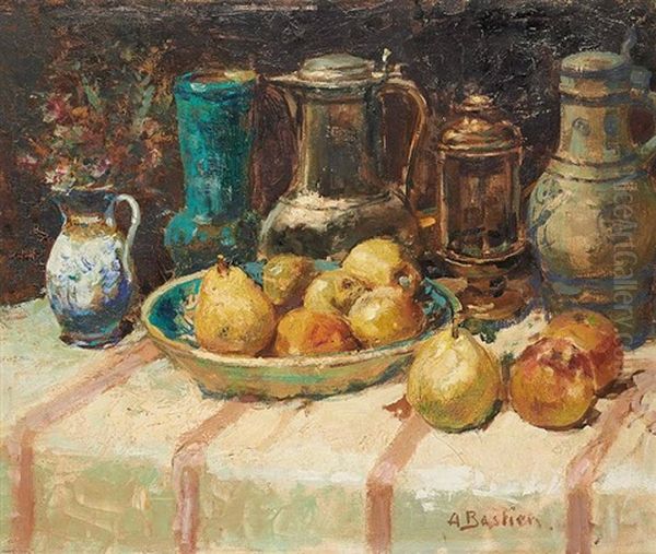 Nature Morte Oil Painting by Alfred Bastien