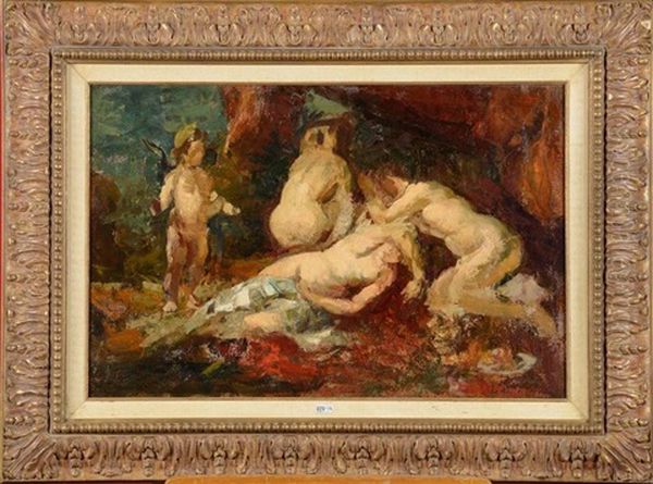 Les Nymphes Oil Painting by Alfred Bastien