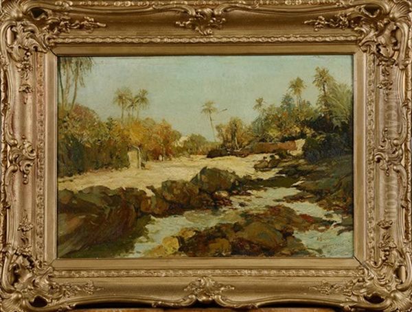 Coin D'une Oasis Oil Painting by Alfred Bastien