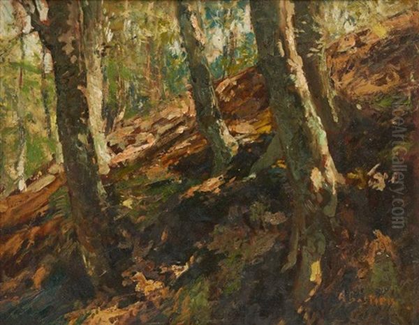 Sous-bois Oil Painting by Alfred Bastien