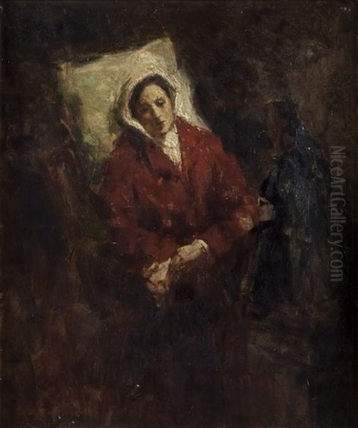 Portrait De Femme Oil Painting by Alfred Bastien