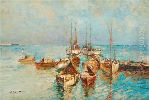 Port De Plaisance Oil Painting by Alfred Bastien