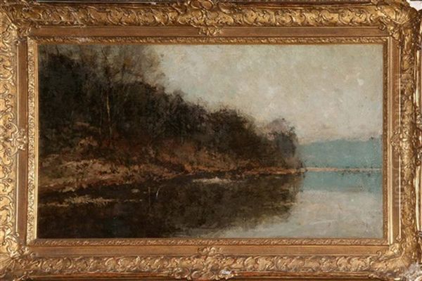 L'etang Du Rouge-cloitre Oil Painting by Alfred Bastien