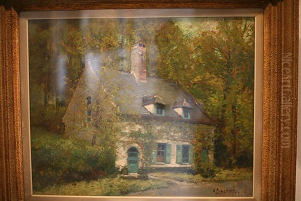 La Maison Dans Le Bois Oil Painting by Alfred Bastien