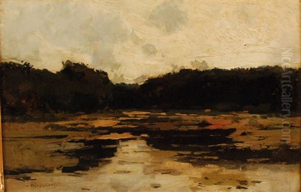 Vue D'etang Oil Painting by Alfred Bastien