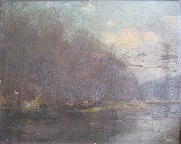 L'etang Des Enfants Noyes Oil Painting by Alfred Bastien