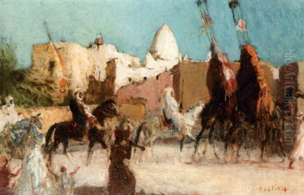 Le Cortege Nuptial Oil Painting by Alfred Bastien