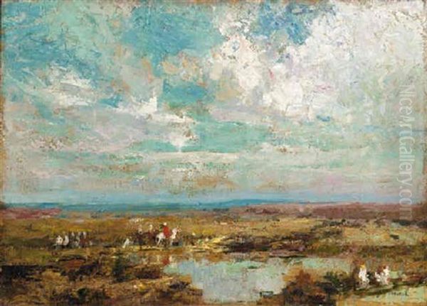 The Hunt Oil Painting by Alfred Bastien