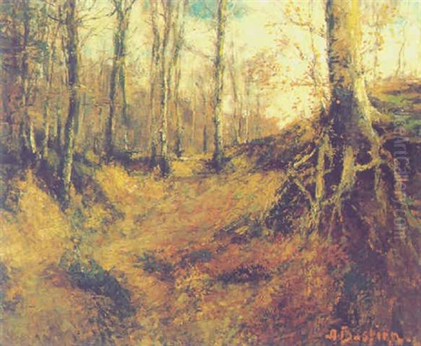Waldlandschaft Oil Painting by Alfred Bastien