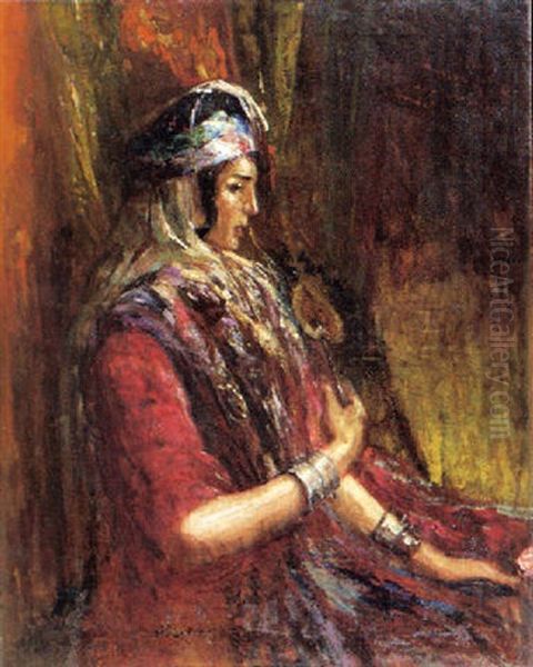 L'algerienne Oil Painting by Alfred Bastien