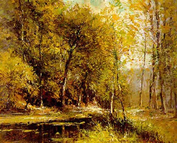 Route A Auderghem Oil Painting by Alfred Bastien