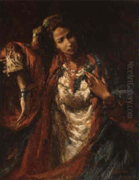 Beaute Algerienne Oil Painting by Alfred Bastien
