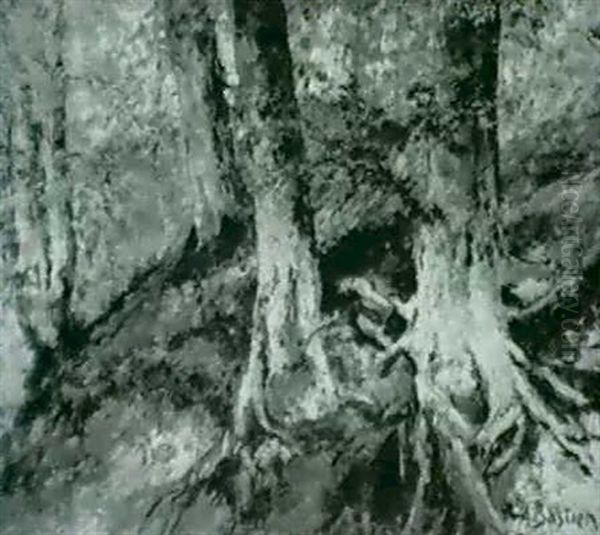 La Foret Oil Painting by Alfred Bastien