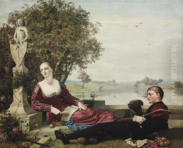 Heloise And Abelard Oil Painting by Robert Bateman