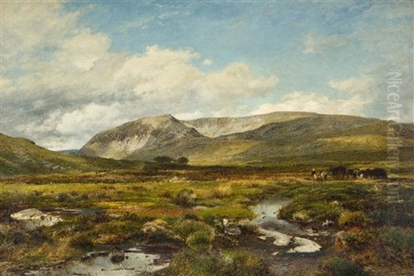 In The Ogwen Valley Wales Oil Painting by David Bates