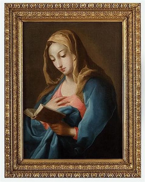 The Virgin Reading Oil Painting by Pompeo Gerolamo Batoni