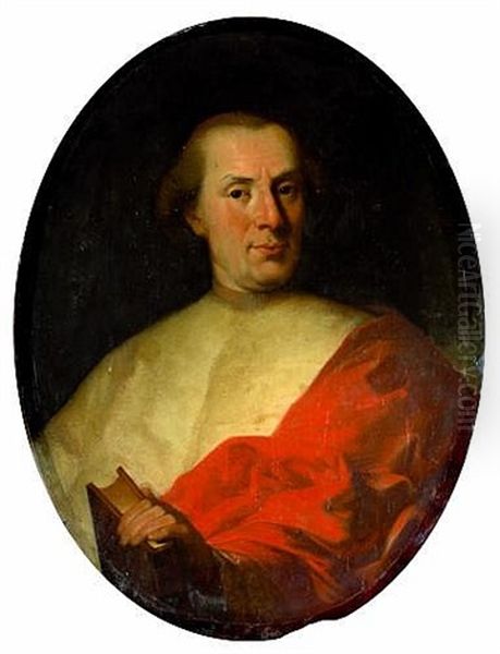 Portrait Of The Bishop Leonardo Antonelli Oil Painting by Pompeo Gerolamo Batoni