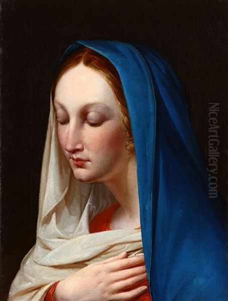 The Madonna Oil Painting by Pompeo Gerolamo Batoni