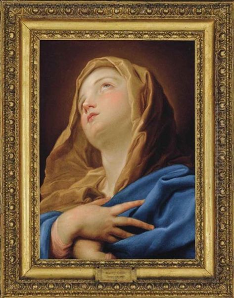 The Madonna Oil Painting by Pompeo Gerolamo Batoni