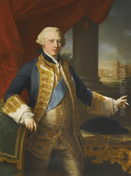 Portrait Of Prince Edward Augustus, Duke Of York And Albany (1739-1767) Oil Painting by Pompeo Gerolamo Batoni