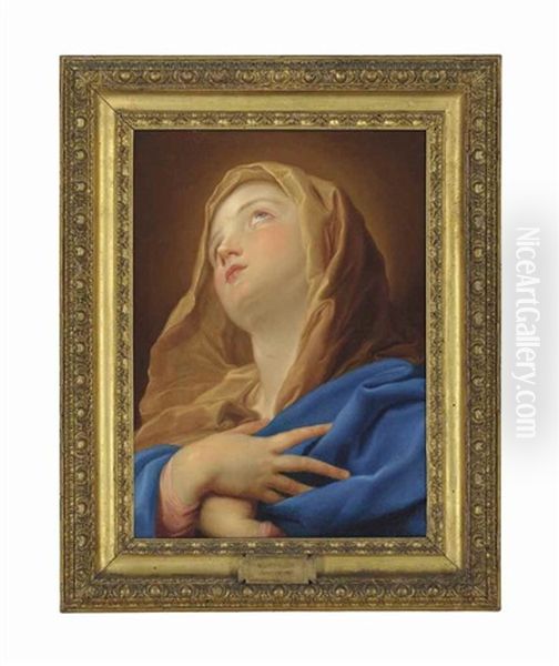 The Madonna Oil Painting by Pompeo Gerolamo Batoni