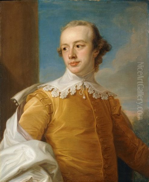 Ritratto Di Sir Wyndham Knatchbull - Wyndham (collaboration W/studio) Oil Painting by Pompeo Gerolamo Batoni