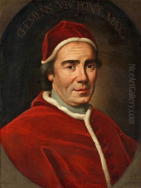Portratt Av Pave Clemens Xiv Oil Painting by Pompeo Gerolamo Batoni