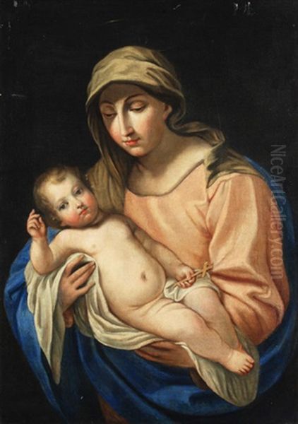 Madonna Mit Kind Oil Painting by Pompeo Gerolamo Batoni
