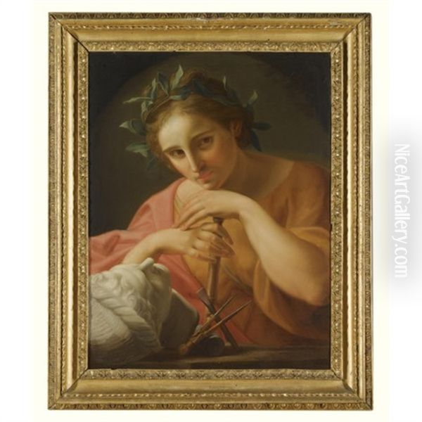 An Allegory Of Sculpture Oil Painting by Pompeo Gerolamo Batoni