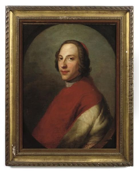 Portrait Of A Cardinal Oil Painting by Pompeo Gerolamo Batoni