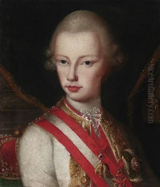 Leopold Ii, Grosherzog Der Toskana Und Deutscher Kaiser 1790-1792,  Brustbild En Face Oil Painting by Pompeo Gerolamo Batoni