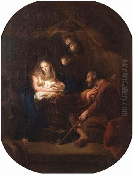 The Nativity Oil Painting by Pompeo Gerolamo Batoni