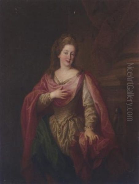 Portrait Of A Lady As Saint Catherine Of Alexandria Oil Painting by Pompeo Gerolamo Batoni