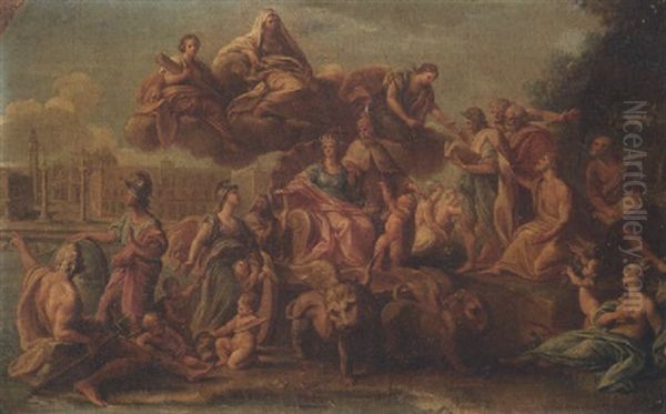 Trionfo Di Venezia Oil Painting by Pompeo Gerolamo Batoni