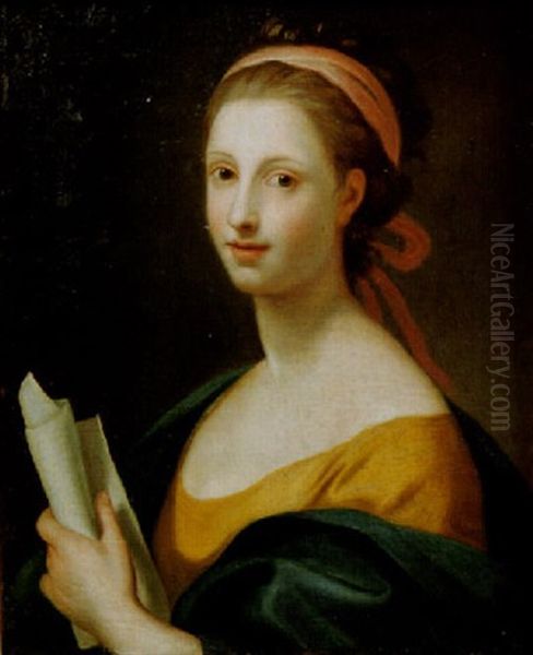 Bildnis Einer Sangerin Oil Painting by Pompeo Gerolamo Batoni