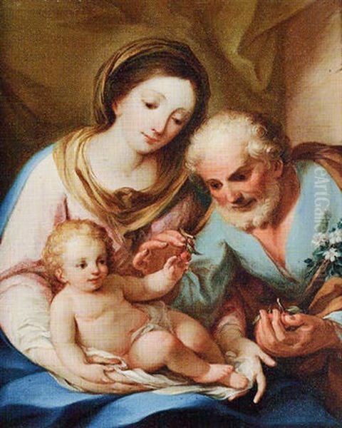 The Holy Family Oil Painting by Pompeo Gerolamo Batoni