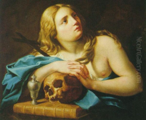 Magdalena Penitente Oil Painting by Pompeo Gerolamo Batoni
