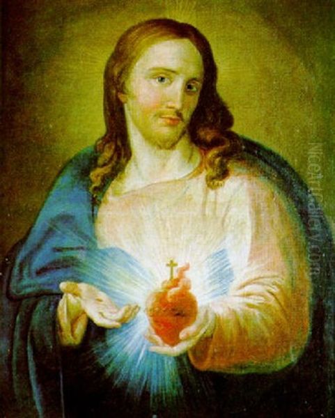 Sagrado Corazon Oil Painting by Pompeo Gerolamo Batoni
