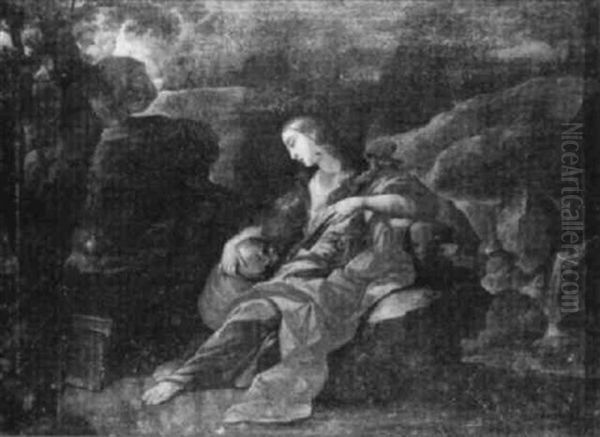 The Penitent Magdalene Oil Painting by Pompeo Gerolamo Batoni