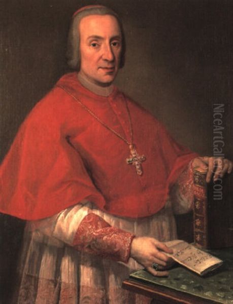 Portrait Of A Cardinal (henry Benedict Maria Clement Stuart, Cardinal York?) Oil Painting by Pompeo Gerolamo Batoni