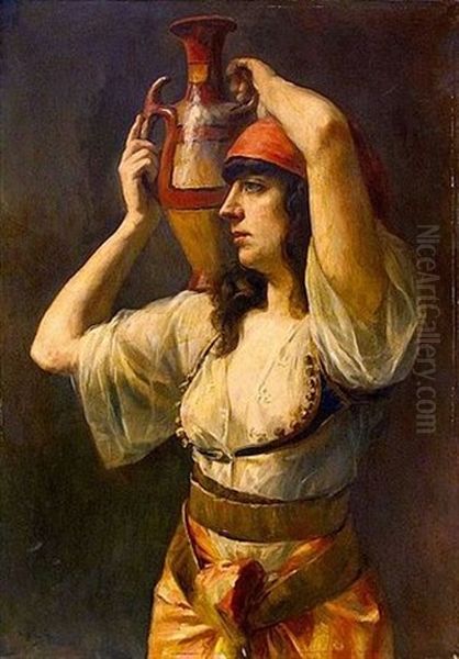 La Porteuse D'eau Oil Painting by Felix Baudin