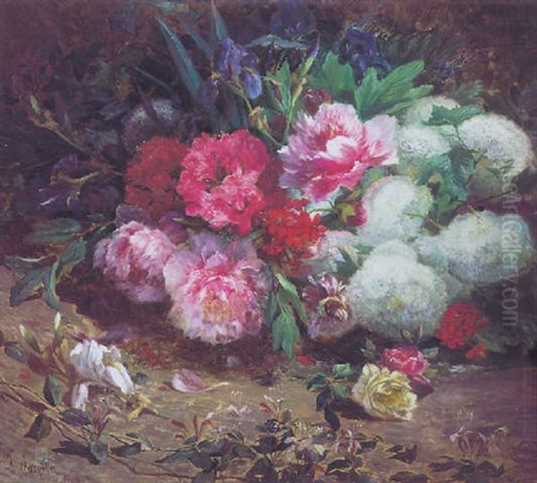 Jetee De Fleurs Oil Painting by Amedee Baudit