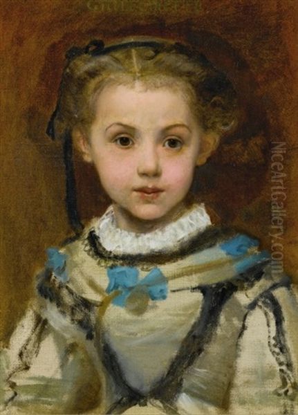 Flowers In A Monumental Urn On A Terrace Oil Painting by Paul Jacques Aime Baudry