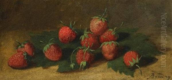 Strawberries (study) Oil Painting by Paul Jacques Aime Baudry