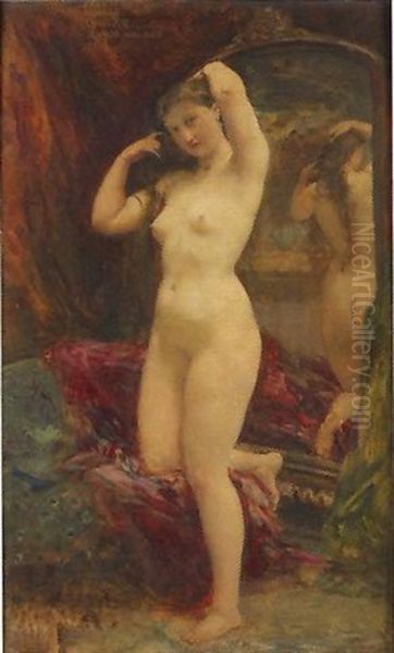 Jane Essler (comedienne) Oil Painting by Paul Jacques Aime Baudry