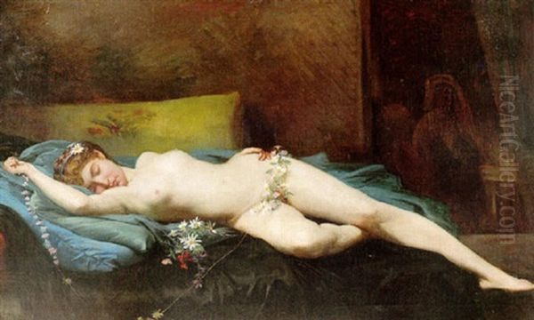 L'odalisque Oil Painting by Paul Jacques Aime Baudry