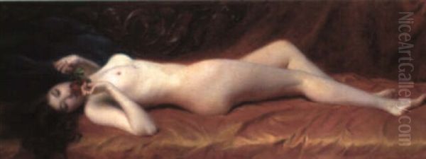 Reclining Nude Oil Painting by Paul Jacques Aime Baudry