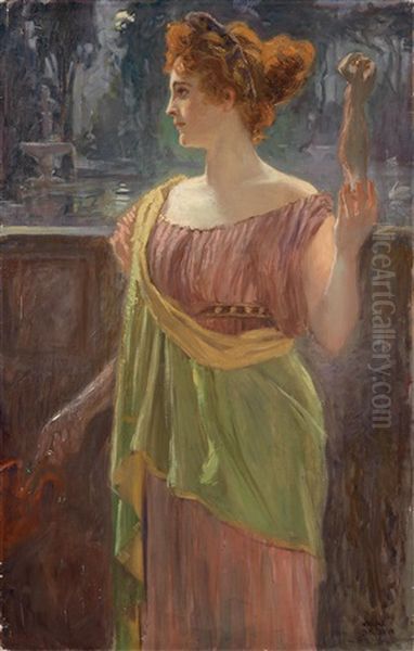 Vestalin Oil Painting by Karl Bauer