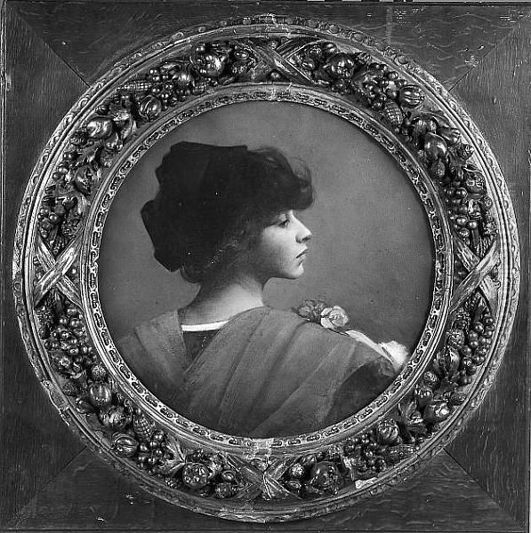 Head Of A Girl With Rose Corsage Oil Painting by Alfred Agache