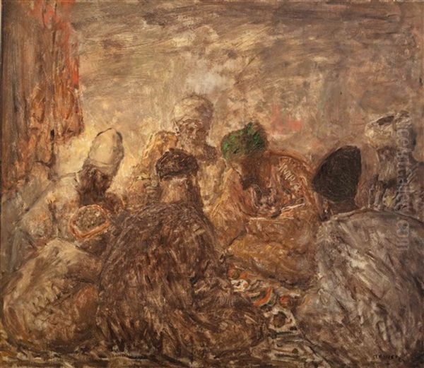 Gathering Of Eastern Men Oil Painting by Marius Bauer